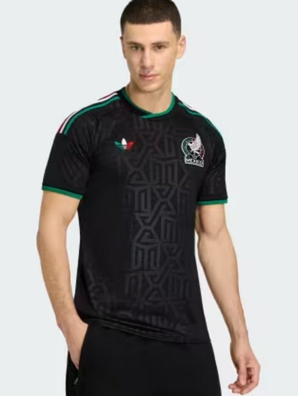 adidas Black and Green Mexico Third Jersey Size Large